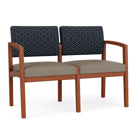 Lesro 2 Seat Tandem Seating W/ No Center Arm, 44 in W 26 in L 31.5 in H, Lenox Series LW2101